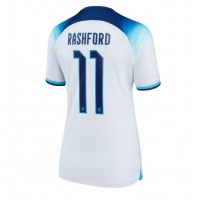 Camiseta Inglaterra Marcus Rashford #11 Primera Equipación Replica Mundial 2022 para mujer mangas cortas